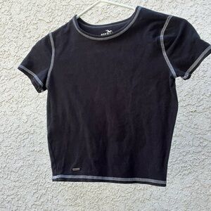 Black tight crop top. Very soft and stretchy